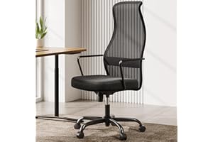 SIHOO M101C Ergonomic Office Chair-High Back Mesh Office Chair, Big and Tall Office Chair Lumbar Support, Comfortable Large Seat Cushion, Computer Desk Chair for Home Office, Black