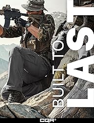 CQR Men's Tactical Pants, Water Resistant Ripstop