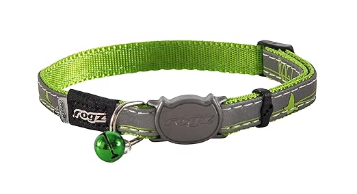 Rogz CB08-L Halsband Nightcat, S, grün