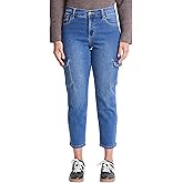 Royalty For Me Womens Women's High Rise Slim Straight Cargo Jeans