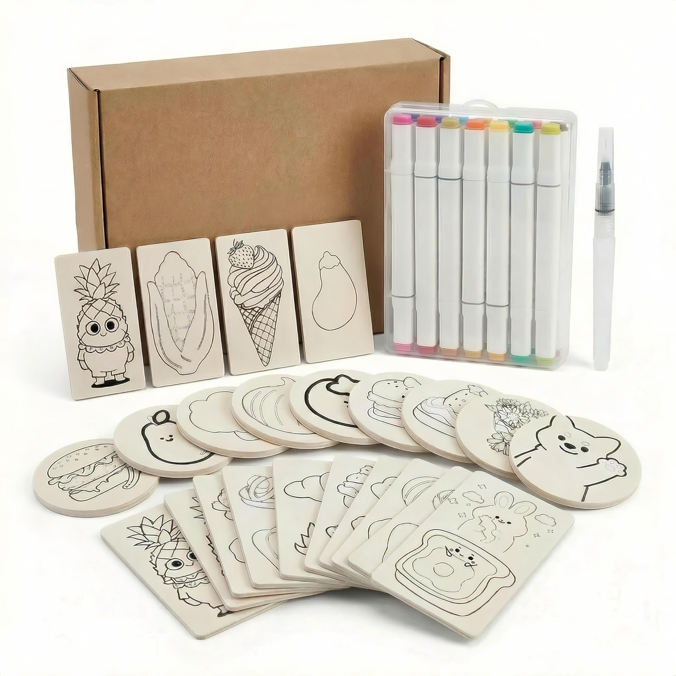 YounBeauty 48 PCS Magic Foam Texture Painting Kit Magic Puffy Paint Kit Painting Kit Kids DIY 3D Textured Art Painting Kit Creative Sensory Activity Childrens Art Supplies Gift for Handmade