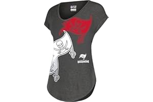 ICER BRANDS Ultra Game Women’s NFL Official Super Soft Modal Vintage V-Neck T-Shirt