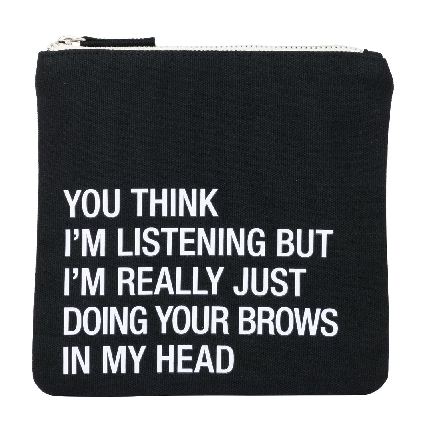 About Face Designs About Think I'm Listening Cosmetic Bag, Multicolor