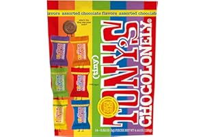 Tony's Chocolonely Assorted Milk Chocoloate Pieces - Belgium Chocolate, Fairtrade & B Corp Certified - 4.44 OZ (1 Pouch),