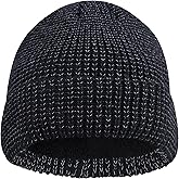 Babalet Reflective Winter Beanie Hats for Women Men Adults High Visibility Safety Knitted Cap
