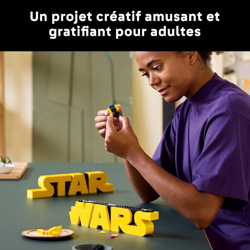 Star Wars Logo De Star Wars en Briques - Set De Construction Collector DIY - Maquette De Symbole Iconique De La Culture Pop - Décoration Maison Ou Bureau - Cadeau pour Adulte Ou Adolescent 75407 — photo 3 sur 8