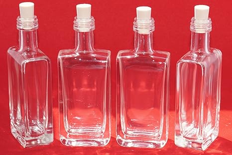 40 leere Glasflaschen 50ml Vicky lang Flaschen 50 ml mit Korken Glasfläschchen mini Flaschen kleine Flaschen mit Verschluss z