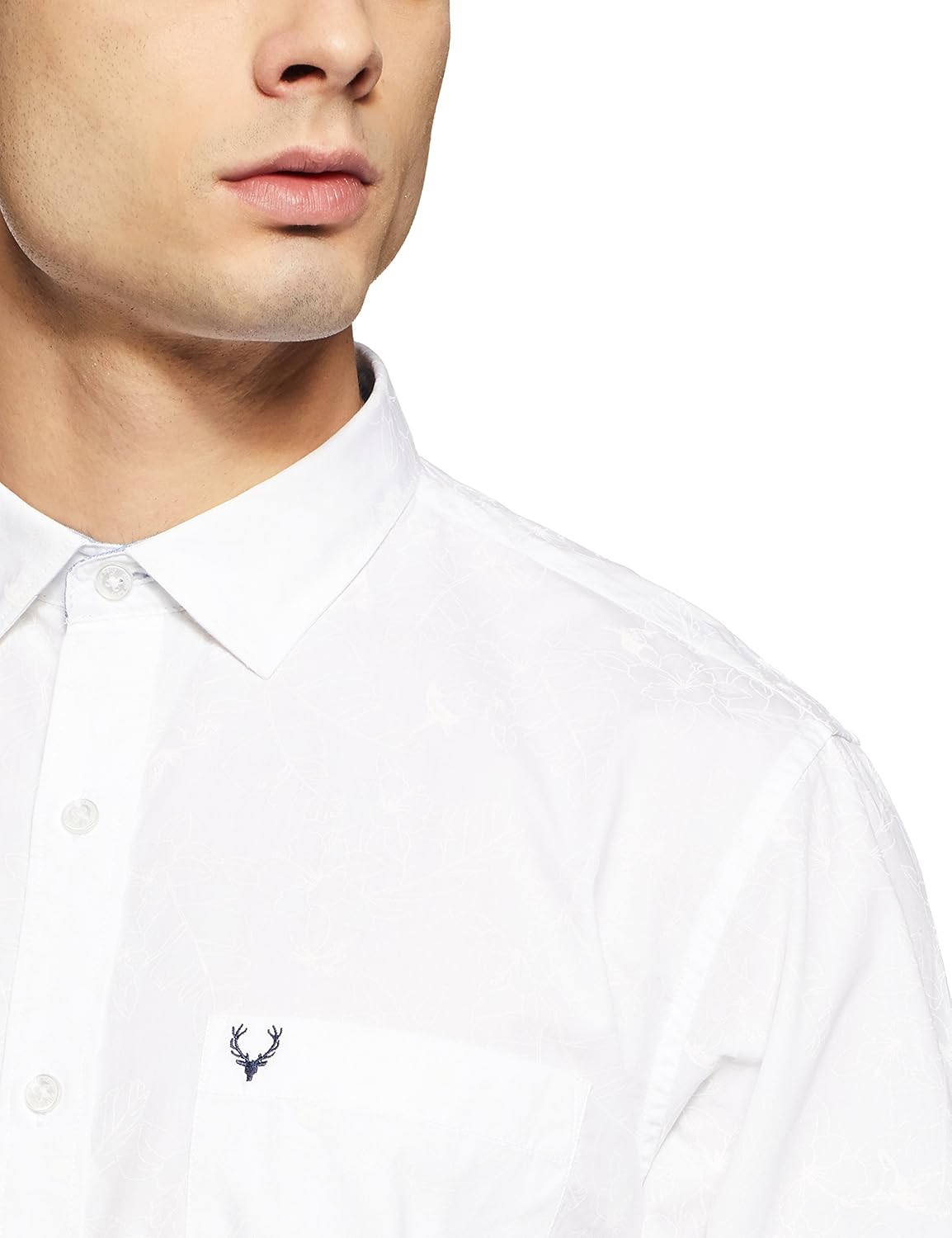 allen solly men's printed regular fit casual shirt