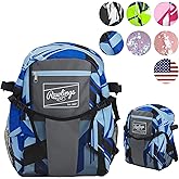 Rawlings | REMIX Backpack Equipment Bag | T-Ball & Youth Baseball / Softball | Royal