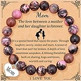 MFTRADING Beaded Bracelet for Women Inspirational Gifts to My Mom Daughter Gramdma Sister Best Friends Birthday Gift Nature Stone Bracelet