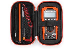 KingSung Hard Case Compatible with Klein Tools MM400 & Fluke 117/116/101 Multimeter, Carrying Case Protecting Meter, Orange Black