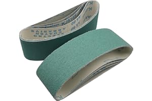 RUIHONGV 3 x 21 Inch Ceramic Sanding Belts for Metal, 8 Pack 3x21 Sanding Belts 2 Each of 60 80 120 150 Grit, 3x21 Belt Sander Knife Sharpening Sandpaper