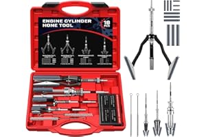 Kolvoii Cylinder Hone Tool Set, Adjustable Engine Cylinder Honing Tool for 1"–7" Cylinders, Kit Includes 1-1/8", 2", 3" & 4" 