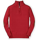 Half Zip Pullover Sweater with Elbow Patches