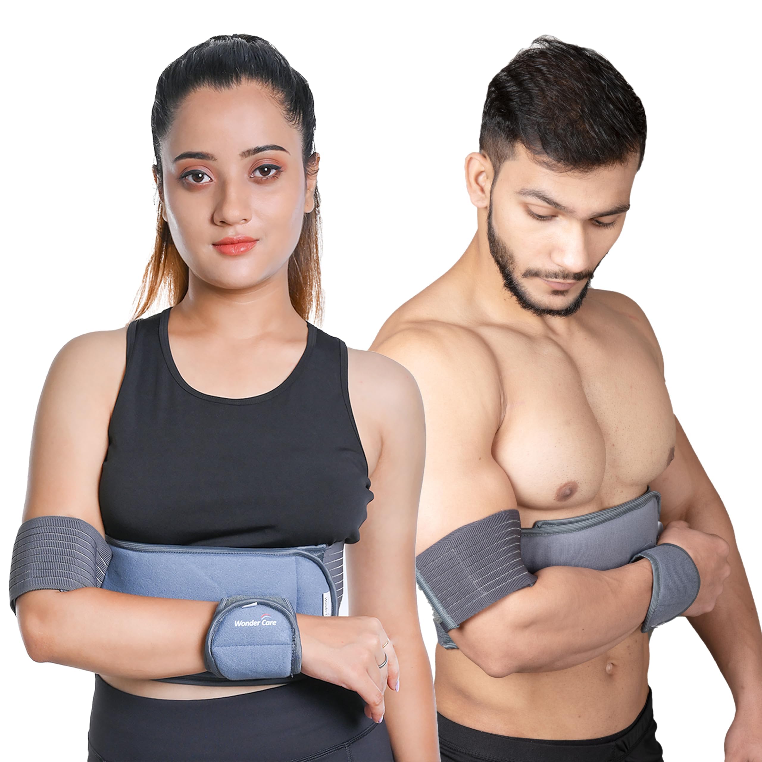Wonder Care Grey shoulder immobilizer – arm immobilizer | breathable brace elbow | immobilizer shoulder for broken fractured arms
