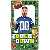 Football Party Decorations Football Theme Photo Booth Props Footballs Game Banner Sport Theme Picture Frame Touchdown Backdrop for 2026 Sport Photography Party Favors Supplies 3x6ft (Polyester Fabric)