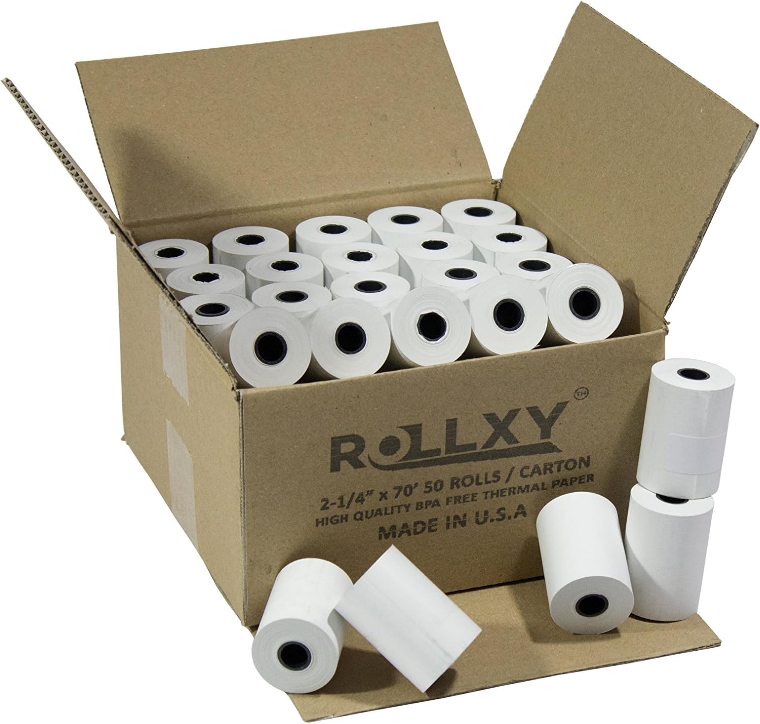 Verifone Vx520 2-1/4" x 70' Thermal Paper (50 Rolls)
