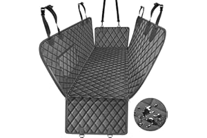 HABOPET Dog Car Seat Cover, Pet Car Backseat Cover Car Dog Hammock Car Door Protector Puppy Essentials, Scratchproof Nonslip Against Dirt,Waterproof Dog Seat Cover for Truck, SUV Sedans(Black)