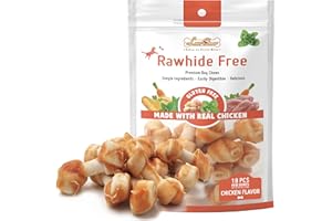 LuvChew Premium Dog Chew Bones, Made with Real Chicken, Rawhide Alternative, Made with Limited Ingredients, Highly Digestible (Mini 18pcs/Pack)