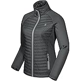 Little Donkey Andy Women's Insulated Hiking Jacket, Thermal Running Hybrid Jacket, Lightweight Breathable and Warm