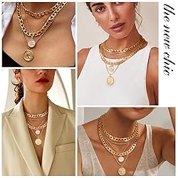 MJartoria Gold Layered Necklaces for Women Trendy