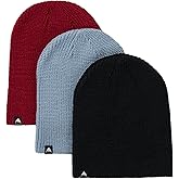 Burton Kids’ 3-Pack Recycled DND Beanie – Unisex Warm Winter Knit Hat for Boys & Girls – One Size