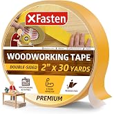 XFasten Double Sided Woodworking Tape 2 Inch x 90 Feet, Heavy Duty Residue-Free Double Sided Masking Tape for Router Templates, High Speed CNC Router, MDF Edge Banding, and Zero Clearance and Gap Cuts