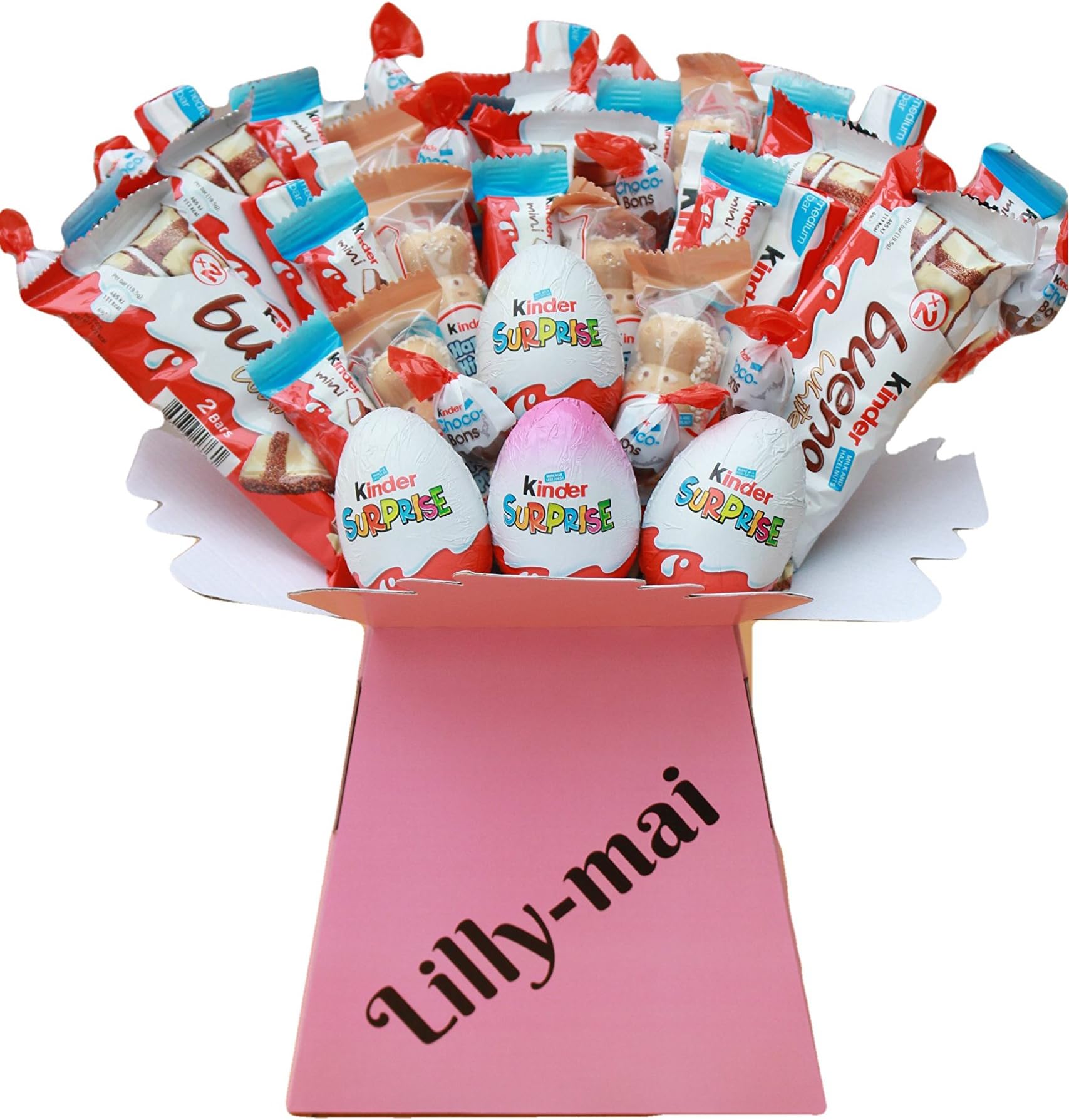 Kinder Chocolate Bouquet - Personalised Name Gift