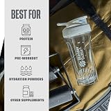 BlenderBottle Strada Shaker Cup 710ml White with BlenderBall Wire Whisk view 5