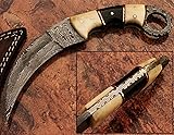 Beautiful handmade Damascus karambit knife handle