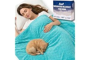 HAZLI Super Soft Weighted Blanket for Kids with Removable Cover - Children Heavy Blanket for Girls - Kids Weighted Blankets