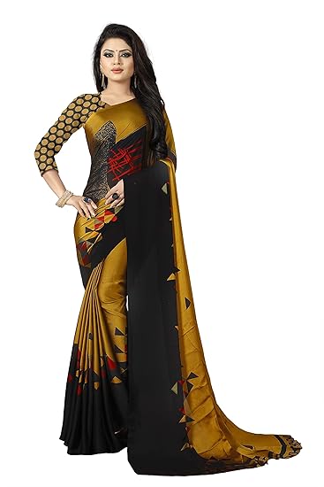 Women's Art Silk Saree With Blouse Piece (N649_Multicolored)