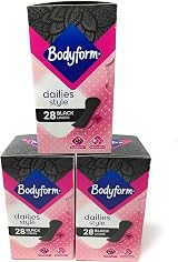 Bodyform Dailies Style 28 Black Pantyliners Multipack 3 Pack 84 Liners
