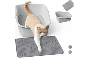 Wingcases Cat Litter Mat, 40x30cm Silicone Litter Trapping Mat, Non-Slip, Easy to Clean, Waterproof Urine Resistant Material,