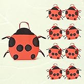 Cheerland Ladybug Gift Bags Party Favor for Garden Party Decorations Woodland Theme Birthday Party Goodie Bags Baby Shower Celebrations Spring Picnic Treat Bag Candy First Bday Supplies (Pack of 8)