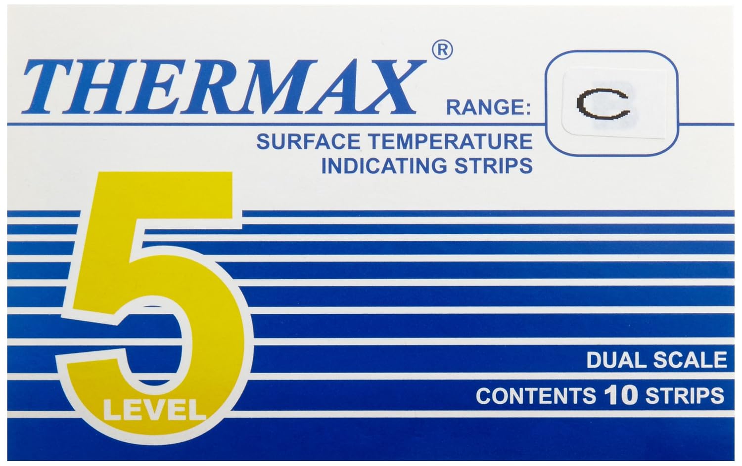 Neolab 3 1913 Temperature Measuring Strips, 77 °C to + 99 °C (Pack of 10), Hellgrau