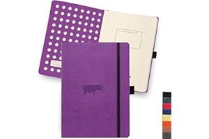 DINGBATS* NOTEBOOKS Dingbats* Wildlife Ruled Journal A5 - Vegan Leather Hard Cover, Ideal for Work, Travel - Pocket, Elastic Closure, Bookmark