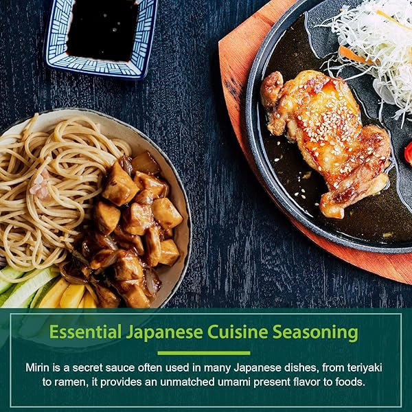 SOEOS MIRIN, JAPANESE COOKING WINE, 16.9 FL OZ (PACK OF 1), MIRIN RICE WINE, AUTHENTIC NATURAL SUGAR SWEET RICE COOKING WINE FOR COOKING, CONDIMENTS, SEASONING HOMEMADE SAUCES, JAPANESE SEASONING