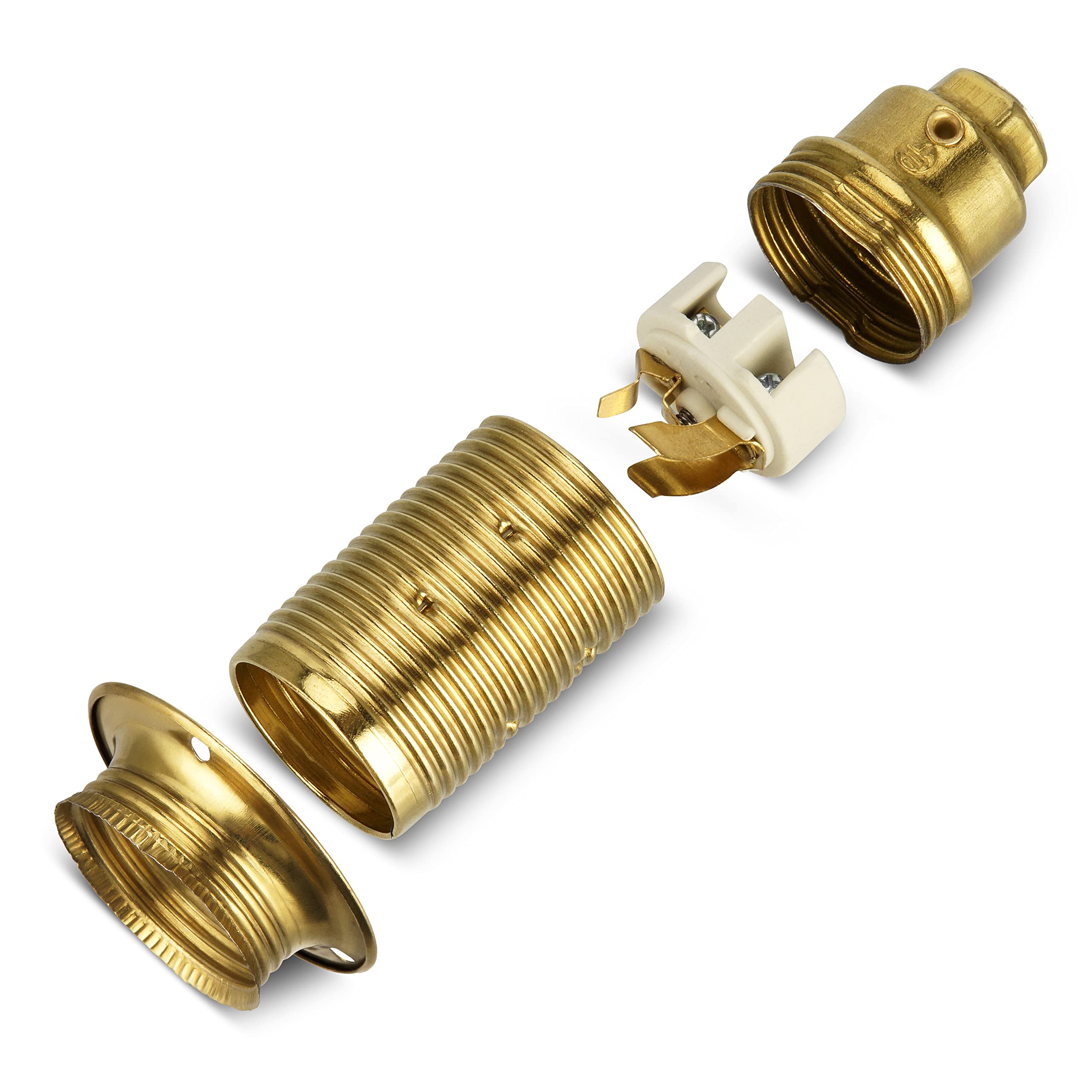 REV 0503080555 E14 Socket, Bulb Socket for Light Bulbs up to 60 W, Brass