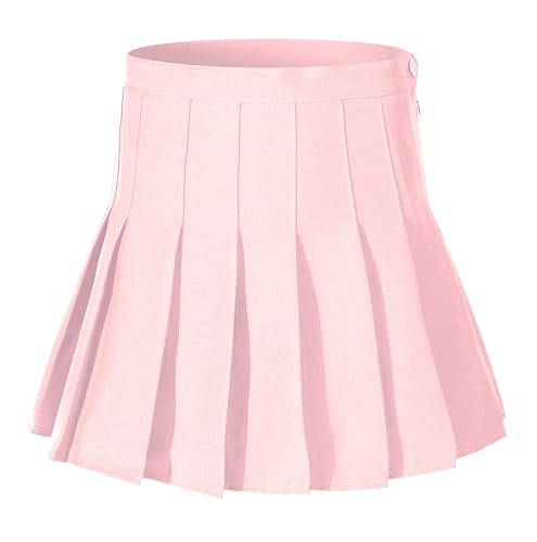 Mini Dress with Textured Pleated Skirt and High Neck - Pink main image 1
