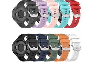 ZSZCXD Compatible for Garmin Forerunner 158/Forerunner 55, 20mm Width Silicone Wristband Replacement WatchBand Strap for Garmin Forerunner 158/Forerunner 55/Vivoactive 3/Forerunner245/Forerunner645