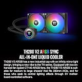 Thermaltake TH280 ARGB Sync V2 CPU Liquid Cooler 2x140mm Fans Mirror Waterblock view 2