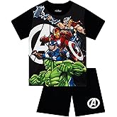 Marvel Pajamas, Avengers Boys Pajamas, Thor, Captain America, Hulk And Iron Man Boys Pjs For Summer