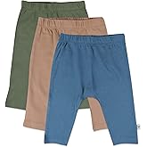 HonestBaby Unisex-Baby Multipack Harem Pants Roomy Fit Pull on Bottoms 100% Organic Cotton for Baby Boys, Girls