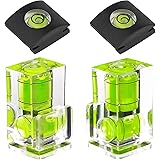 Hot Shoe Level, 4Pack ChromLives Hot Shoe Bubble Level Camera Hot Shoe Cover 2 Axis Bubble Spirit Level Compatible with DSLR 