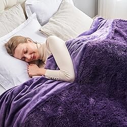 GONAAP Fuzzy Faux Fur Throw Blanket Queen Size