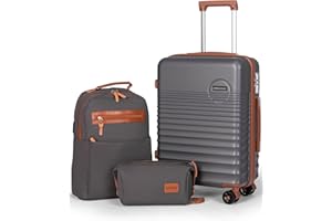 CONCEPTEN Carry On Luggage 22x14x9 Airline Approved, 20-inch Hard Shell Suitcases with Wheels, ABS Lightweight Carry on Suitcase with TSA Lock