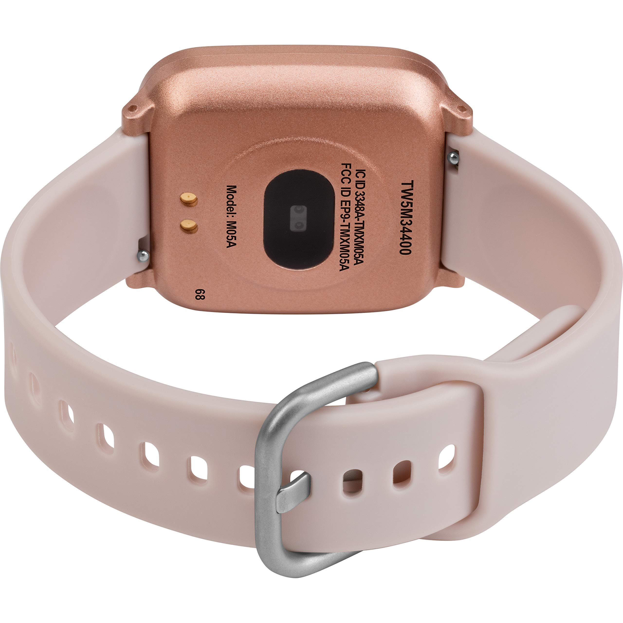 Timex iConnect by Timex Active Smartwatch with Heart Rate, Notifications & Activity Tracking 37mm – Rose Gold-Tone with Blush Resin Strap