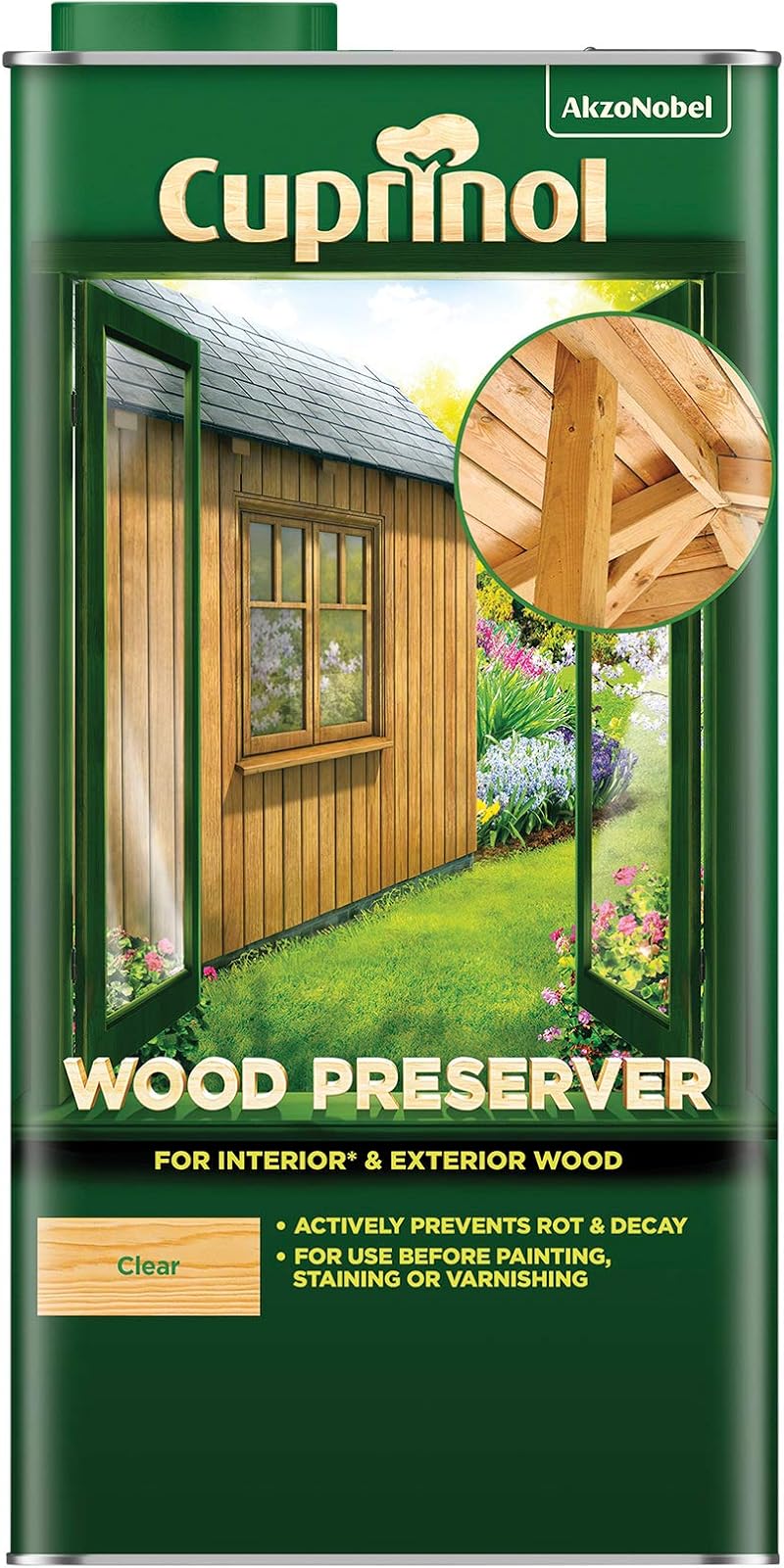 Cuprinol Water Based Wood Preserver Clear 5L Deep Penetrating Protection