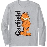 Garfield Leaning Against Logo Cartoon Cat Long Sleeve T-Shirt
